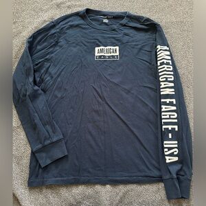 American Eagle Outfitters Dark Blue Long Sleeve Tee